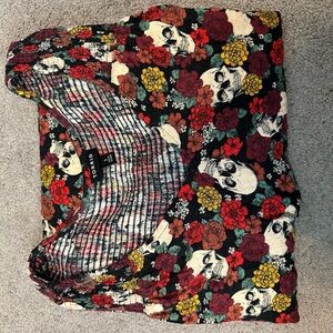 Torrid Multicolor Floral Skull Top